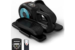 GEARSTONE Elliptique sous Table, exerciseur électrique Portable Silencieux à pédales, 12 Vitesses réglables, écran LCD et télécommande, pour la Maison et Le Bureau, Convient à Tous.