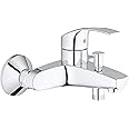 Grohe Bathroom Fixtures, Bath/Shower Faucet With Diverter And Temperature Limiter, EUrosmart Collection Single- Lever Bath/Shower Mixer, 33300002