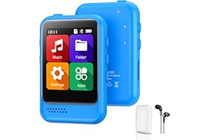 QNGEE Reproductor MP3 de 16 GB con Bluetooth, reproductor de audio portátil para deportes, altavoz integrado, radio FM, grabación de voz, reloj despertador, cronómetro, reproductor de música digital