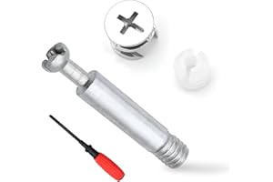 Laitejituan Set di 25 Connettore Eccentrico Raccordi a Camme con Tasselli e Dadi Pre-inseriti per il Collegamento del Pannello del Mobiletto Mobili