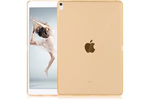 Lobwerk Silikoncover für Apple iPad PRO 2017 10.5 Zoll Modell A1701/A1709 Cover Gummihülle Flexibles TPU Hülle (Gold) + GRATIS Stylus Touch Pen