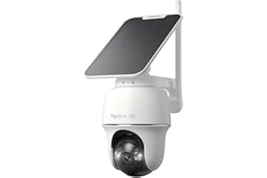 Reolink Erste 4K Solar Überwachungskamera Aussen Akku, Argus PT Ultra + Solarpanel, 2,4&5GHz WiFi, Auto-Tracking, Solar WLAN Kamera Outdoor mit 8MP UHD Farbnachtsicht, KI-Erkennung, Keine Monatsgebühr