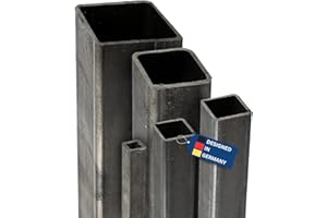 TJ Vierkantrohr S235 JR Stahl I 20 x 20 x 1,5 mm Länge 500 mm I ST37 Standard Vierkant Stahlrohr I unbehandeltes Quadratrohr I 4-Kant Rohr für Bauwesen, Maschinenbau, Landwirtschaft, Architektur uvm