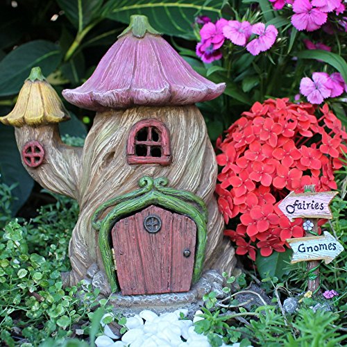 Fairy Garden House – Zubehör Kit & Miniatur-Feen – House ist 17,8 cm (18 cm) hoch – Tür kann offen breit – von pretmanns - 6