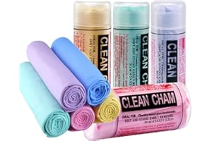 HHJ 5 sztuk ściereczka do pielęgnacji samochodu Chamois Professional Chamois Leather Car Wash Drying Cleaning Valeting Shammy Clothing, super miękka i chłonna, bezpieczna na wszystkich lakierach