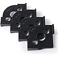 HERMIT TOOLS Pack of 4 Radius Jig Router Templates Corner Radius Routing Templates,Routing Rounded Corners Router Bit Templates for Woodworking Routing (8 Different Radius Set)