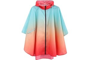 Freiesoldaten Poncho Impermeabile per la Pioggia per le Donne Leggero Gradiante Impermeabile con Cappuccio Riutilizzabile All'aperto Capo Antipioggia