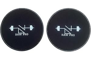 DanRaw Pro Core Sliders [PAIR] (Black) – Dual-Sided Exercise Gliders for Carpet & Hard Floors – Ab Sliders for Core, HIIT, Full Body Workouts – Home Gym Fitness Equipment for Men & Women