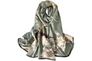 ANDANTINO 100% Mulberry Silk Long Scarf for Women Large Shawls for Headscarf and Neck- Oblong Hair Wraps with Gift Packed