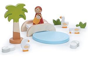 Nacimiento - el Puente sobre el Estanque | Trudi by Sevi | Decoraciones de Navidad. Belén de Madera elaborado artesanalmente por Sevi. | 14x13,5x11,5cm | Christmas Decorations | Modelo 83103