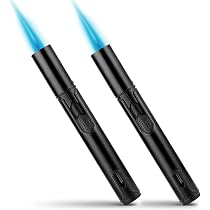 Briquet Tempête Jet Flamme Baifulai - Rechargeable Butane, Coupe-vent, Réglable, Pour Cuisine/camping