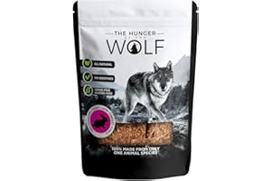 The Hunger of The Wolf Friandises pour chien, 100% viande de lapin, 200 g, 1 paquet