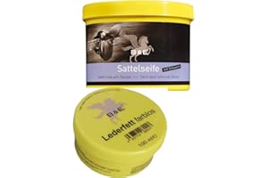 BENSE & EICKE Bense u. Eicke B & E Sattelseife mit Schwamm 250 ml + Lederfett 100 ml farblos Lederpflege Set