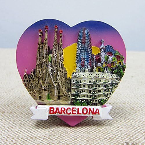 Spain Barcelona Tourist Souvenir Fridge Magnets Handmade Resin Refrigerator Magnetic Stickers Home Decor Creative Decoration