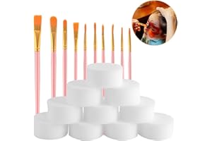 CHCAES 10 Stück Kinderschminken Pinsel Set Acrylfarbe Schmink Schwämmchen Künstlerpinsel für Körperbemalung Anfänger Künstler Kinder und Erwachsene