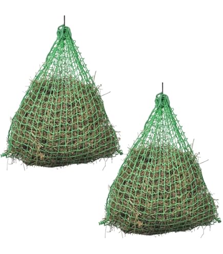 JazRvr Heunetz Für Pferde - 4 Stück Engmaschige Heusäcke 6x6cm Für Stall & Transport