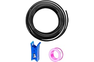 HAXIHA Noir 20 Meter Tuyau Pneumatique Polyuréthane PU Air Kit 4mm OD x 2.5mm ID Tuyau Air Comprimé Peut Etre Utilisé pour Les Compresseur Outils Pneumatiques