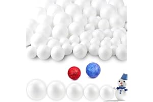 GKZB Boule Polystyrène Boules en Polystyrène 60 Pièces Boules de Polystyrène Boule Polystyrene Boule en Polystyrene pour l'art, Artisanat, Ménage, Décoration de Projets Scolaires