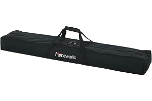 Gator Frameworks Tragetasche mit einem Fach für bis zu 6 Mikrofonständer (GFW-6XMICSTANDBAG), Schwarz