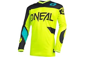 O'NEAL | Maglia Motocross | Enduro Motorcycle | vestibilità per la Massima libertà di Movimento, Protezione Gomito Cucita, Traspirante | Element Jersey Classic | Adulto | Nero