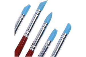 DAQIEPIN 5x Outils d'Argile Sculpture Peinture Poterie Moulage pr Styliser Gâteau Bricolage Diy Enfant