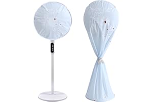 CUAYAES Copertura antipolvere per ventaglio, impermeabile antipolvere confezione da 2 pezzi, lavabile in piedi e rotonda a prova di polvere, copertura per ventilatore da pavimento per la casa (blu margherita)