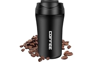 Revivoer Tazza Termica da Viaggio, 400ml Tazza Termica Caffe con Isolamento, Tazza da Caffè Riutilizzabile a Tenuta Stagna, a Prova di Perdite Mug Termica con Coperchio Incluso, senza BPA (Nero)