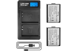 JOIRY 2 X LP-E10 Batteria di Ricambio e LCD Doppio caricatore Compatibile con Canon EOS 1100D, 1200D, 1300D, EOS Rebel T3, T5, T6，Kiss X50, Kiss X70 Digital SLR Camera