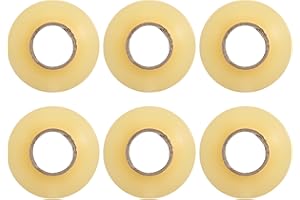 FTEYJEUIOTY 6 Pack Clear Hockey Tape Multipurpose Tape Roll Shin Pad Sock Tape Roll Sports Gear 2.4cmx28M Hockey Sports Gifts