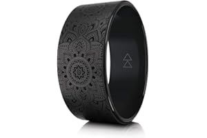 Yoga Design Lab | THE YOGA WHEEL | Eco Printed, Extra Strength, Padded, Dharma Exercise Wheel | Enhance Your Postures and Stretch Deeper