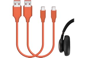 GEEKRIA USB Headphones, Earbuds Short Charger Cable, Compatible with JBL Endurance Peak, LIVE 400BT, 500BT, TUNE 500BT Charger, USB to Micro-USB Replacement Power Charging Cord (1 ft/30 cm 2 Pack)