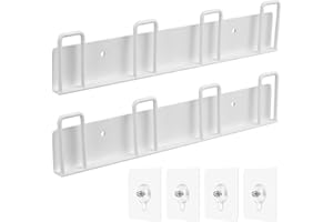 QIWUHAI 2 Pcs Soporte Tazas Cafe, Ganchos Soporte para Tazas de Café Montado en Pared, Colgador Tazas con 4 Ganchos para Tazas, Portavasos Invertidos para Cocina Cafetería Oficina Tazas Organizador (Blanco)