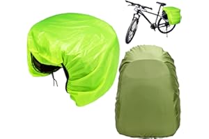 SLAXJNE 1 Funda para Lluvia para Alforjas, 1 Funda para Lluvia para Mochila, Funda para Lluvia para Alforjas De Bicicleta, Funda Protectora para Alforjas De Bicicleta, Funda Protectora para Alforjas
