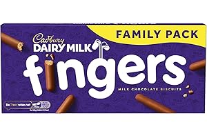 Cadbury Dairy Milk Fingers Milk Chocolate Biscuits, Crunchy Biscuits Coated in Milk Chocolate, 189 g Family Pack (Pack of 1)