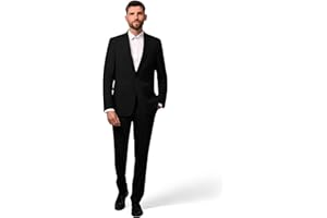 Hirschthal Herren 2-TLG. Business Anzug Regular Fit - Anzughose & Sakko - mit Kleidersack