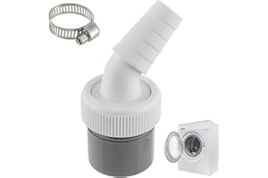 YINGMENGZHIGE Waschmaschine Abfluss Adapter,DN 40 Waschmaschinenanschluss Adapter,Ablauf 40mm Rohr mit Schlauchschelle,Einlaufstutzen 18-24 mm für den Geschirrspüler,Trockner,Waschmaschine (Einfacher Einlass)