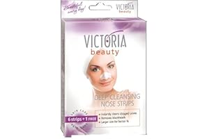 ‎VICTORIA BEAUTY Victoria Beauty - Clear Up Nose Strips, Nasenstrips gegen Mitesser, Nasenmaske, tiefenreinigende Streifen zum Mitesser entfernen (6 Streifen)