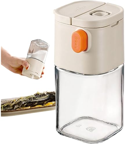 Contenitori per spezie quantitativi | Bottiglia di condimento per la cucina domestica, bottiglia di zucchero, spezie, pepe, sale e pepe, dispenser quantitativo per sale e pepe Halatua