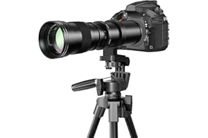 Lightdow 420-800 mm f/8,3 teleobiettivo zoom manuale, obiettivo full frame con adattatore T-Mount, compatibile con le fotocamere Sony E-Mount A7, ZV-E10, A6000 e serie NEX