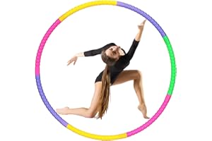 BABBBLISIO Hula Hoops, Hula Hoop Kids Children's Hoop Hoop Detachable and Adjustable 7-Section Colorful Detachable Tube Fitness Exercise