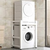 Support Machine à Laver MSFE - Étagère Rangement 350kg Pour Lave-linge Et Sèche-linge - 3 Hauteurs Réglables