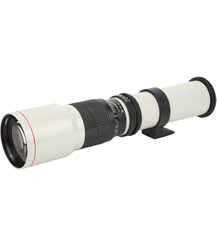 Kit De Teleobjetivo 500mm F/8.0-32 Manual Con Teleconvertidor 2x – Incluye Adaptador T2 Y Soporte Para Trípode – Para Fotografía De Naturaleza Y Deportes