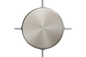 creative cables - Kit rosone cilindrico in Metallo a 4 Fori Laterali (Scatola di derivazione) - Titanio Satinato