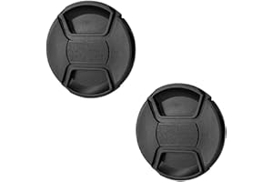 REQAG Kamera Objektiv Ersatz Deckel, 2 Pack, mit Ø 67 mm Durchmesser, in schwarz, mit Bandschlaufe, kompatibel mit Objektiven von z.B. Nikon, Canon, Sony, Ersatzkappe, Objektivdeckel, 2 x 67 mm Schutzdeckel