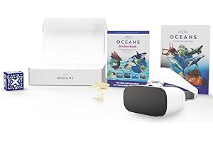 Let's Explore Oceans VR Headset for Kids & Adults, STEM Educational Virtual Reality Headsets/AR Glasses VR Set for Android Smartphones & iPhone