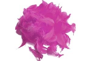 Suneast 100 Plumas de Ganso, para Bricolaje, Atrapasueños, Manualidades, Bodas, Fiestas, Decoración del Hogar, Festivales, Decoración para Baby Shower - Rosa Roja, 5-8cm