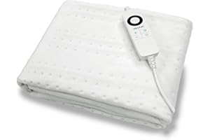 Cecotec Funda Bajera Eléctrica HeatConfort ThermalUnder Single (150 x 80). Manta Bajera Térmica con Apagado Automático y 6 Niveles de Temperatura Ajustables para un confort personalizado.