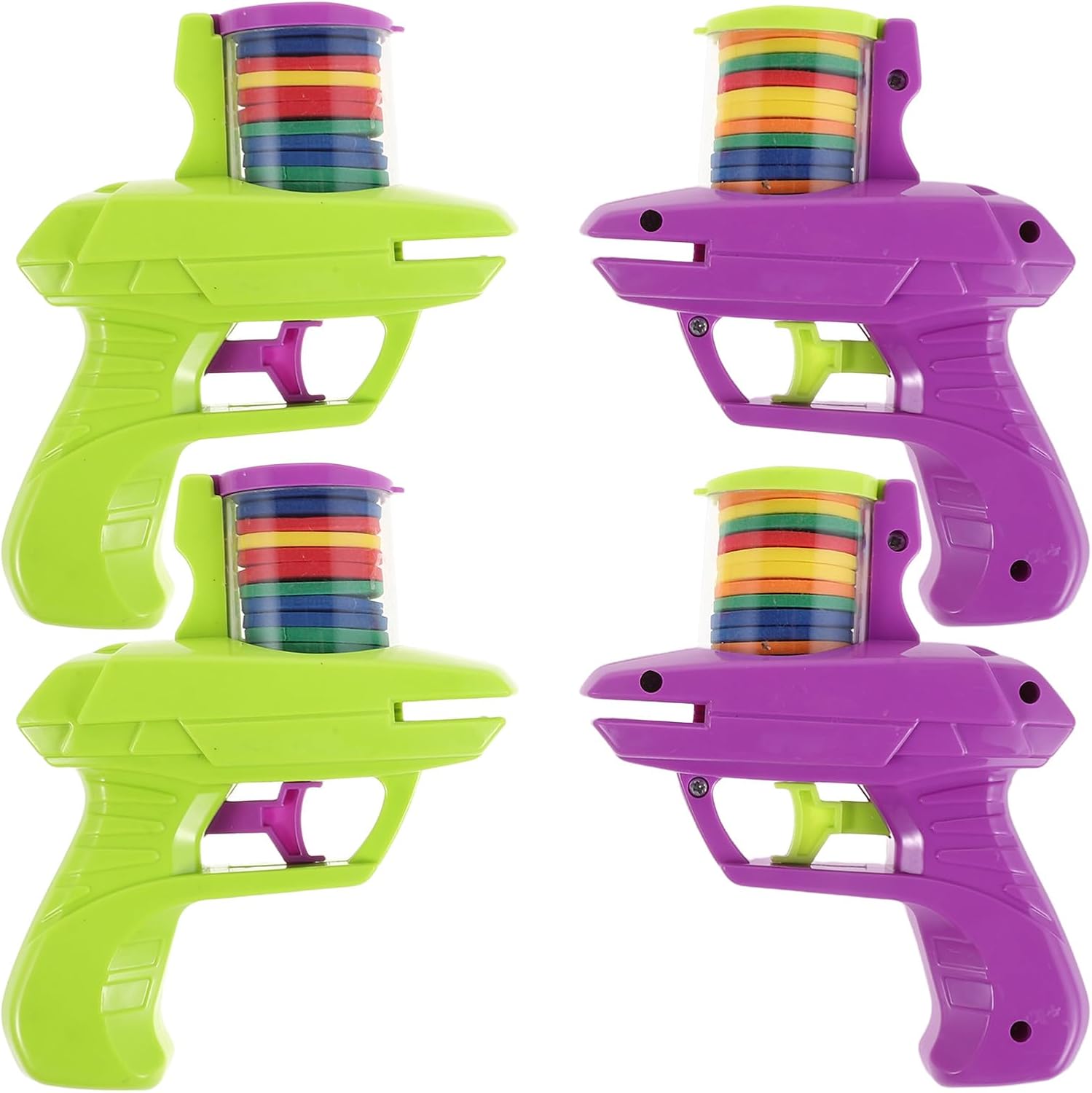 TOYANDONA Juego de 4 Discos voladores de Espuma para niños y niñas, Divertidos platillos voladores para Actividades al Aire Libre, Playa, Patio, jardín, etc.