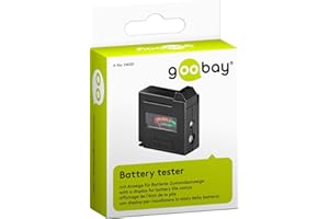 Goobay 54020 Probador de batería para AAA, AA, C, D, 9 V, N y células de botón