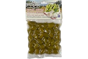 Candia Crop Greek Green Olives Stuffed with Garlic, Pack of 5 x 200g (Total: 1 kg)